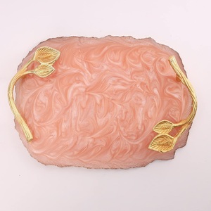 Luxury Handmade Resin Serving <b>Tray</b> Decorative Coffee Table <b>Tray</b> for Home Decor - Product Image 3