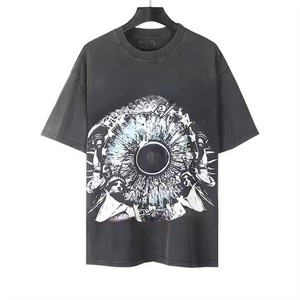 Camiseta Personalizada de Lujo Extra Grande, 100% Algodón, Impresión DTG, Cuello Redondo, Manga Corta, Estilo Hip Hop para Hombre 2026 - Product Image 3