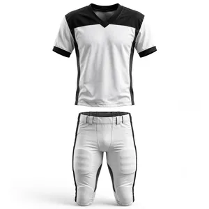 Men's Custom Color Sports Jersey Set V <b>Neck</b> Short Sleeve <b>Padded</b> Breathable Moisture Wicking Athletic Uniform - Product Image 1