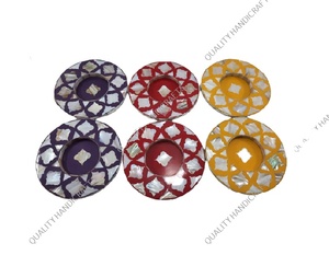 New Best Design Vintage Round Multi Color Mother of Pearl Inlay Wood 12.5cm <b>Coaster</b> Set for Home and Kitchen <b>Table</b> - Product Image 1