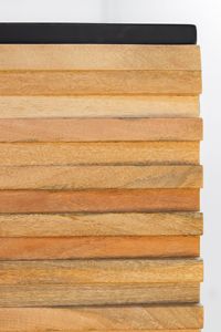 Armario de Madera de Estilo Industrial Moderno con 2 Cajones, Puertas con Bisagras, Estantes Abiertos, Mueble de Almacenamiento para Dormitorio - Product Image 4