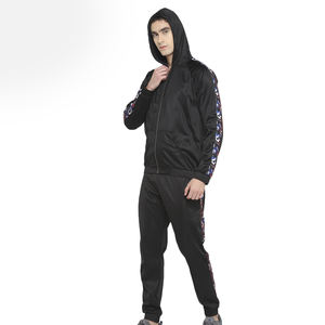 Survêtement personnalisé avec logo, dropshipping, polyester, coupe ajustée, fermeture éclair, jogging, tenue de sport unie, ensemble 2 pièces pour femmes - Product Image 3