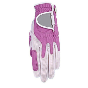 Gants de golf unisexes en cuir personnalisables, rose magenta et blanc, légers, respirants, avec dos en maille, antidérapants, fermeture auto-agrippante - Product Image 6