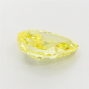 Diamant de laboratoire élégant de forme poire, jaune vif fantaisie, taille excellente, haute brillance, pierre lâche de type CVD 2A, pour la fabrication de bijoux. - Product Image 6