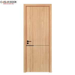 Porte intérieure en bois massif moulé sur mesure, imperméable, porte simple en WPC, design moderne pour appartements et bureaux - Product Image 1