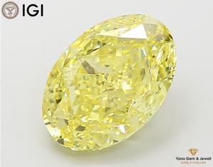 Diamante Cultivado en Laboratorio CVD de 2.00 Quilates, Color Amarillo Intenso, Claridad VS1, Certificado IGI, Forma Ovalada para Joyería Profesional - Product Image 1