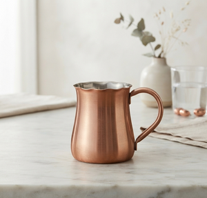 Tasse à boisson en métal au design simple, mug classique poli, tasse en cuivre pour boissons, tasse en cuivre pour l'eau ou la bière - Product Image 1