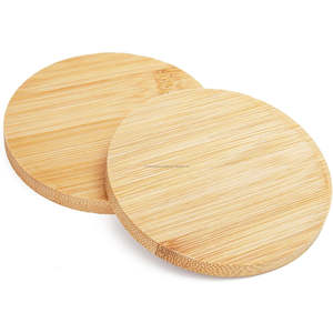 Posavasos de madera de bambú suave, reutilizable, ecológico, elegante, de lujo, personalizable, almohadilla para bebidas para el hogar, cocina, comedor, mesa de café - Product Image 1