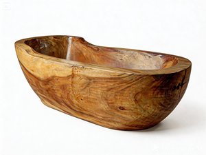 Offre Spéciale : Meuble de Salle de Bain/Cuisine Oval Moderne Classique en Bois de Suar Entier, Fabriqué en Indonésie, Sans Résine, Écologique, Non Fini - Product Image 3