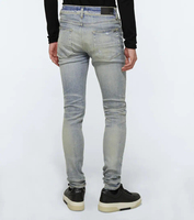 Joggers en denim stretch colorés pour hommes, vente flash, qualité supérieure, dernier design, respirants, écologiques, avec plusieurs poches