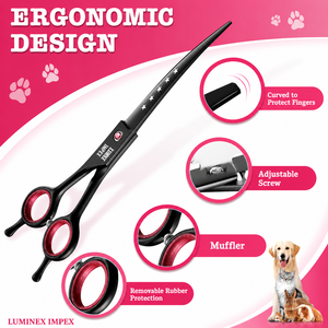 Premium Pet Grooming <b>Scissors</b> Set – Made from High-Quality Stainless Steel, Professional <b>Dog</b> & Cat Hair Cutting Kit with Case - Product Image 2