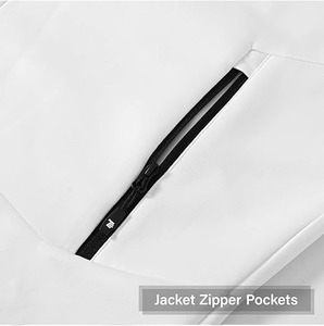 Men’s Performance <b>White</b> and Black Contrast Tech <b>Tracksuit</b> – Premium Two-Piece Athletic Set Featuring Full-Zip Hooded - Product Image 4