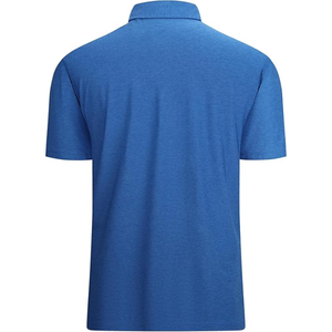 Polo homme premium uni noir à manches courtes en coton respirant, coupe ajustée, style décontracté moderne pour l'été. - Product Image 2