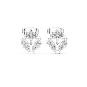 Boucles d'oreilles pendantes en or 14 carats avec perle naturelle et diamant CZ pour fête. - Product Image 3