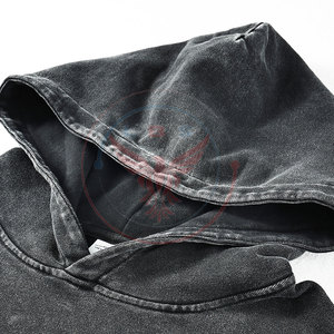 New Arrival Hot Sale Acid Wash Hoodies Wholesale Custom Design Cotton <b>Blended</b> Acid Wash Hoodies For Men - Product Image 3