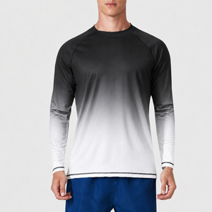 Camiseta de Protección Solar Unisex Personalizada de Manga Larga con Degradado Azul, Anti-UV, Transpirable, 220g, Poliéster/Nailon, Ligera y Cómoda - Product Image 5