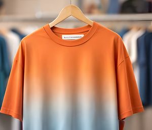 Camiseta Premium Oversize con Efecto Degradado para Hombre, 100% Algodón, Manga Corta, Estilo Urbano, Informal, para Gimnasio, Venta al Por Mayor - Product Image 3