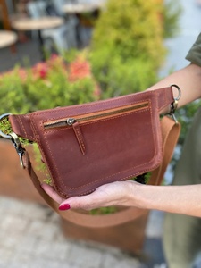 Premium Genuine Leather Fringe Handbag for Women – Vintage Boho Style Shoulder <b>Bag</b> with Tassels & <b>Studded</b> Detail - Product Image 5