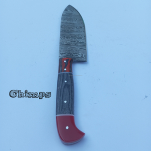 Cuchillo de cocina profesional de alta calidad de 67 capas de acero de Damasco de 8 pulgadas, cuchillo de Chef Santoku, cuchillo de Chef de Damasco con Funda de cuero - Product Image 6