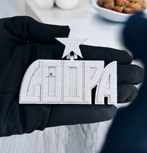 Pendentif personnalisé de luxe serti de diamants avec étoile, bijoux hip-hop en moissanite, collier avec lettre en diamant - Product Image 1