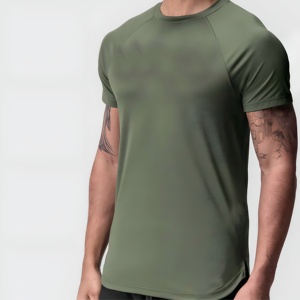 เสื้อยืดกีฬาผู้ชาย ระบายอากาศ แห้งเร็ว เหมาะสำหรับออกกำลังกาย ฟิตเนส เทรนนิ่ง เสื้อยืดลำลอง แขนสั้น ชุดกีฬา รับสกรีนโลโก้ ขายส่ง - Product Image 5