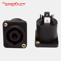 Connecteur de haut-parleur SpeakON 4 broches mâle 25A avec garantie de qualité, contacts en bronze phosphoreux, boîtier en nylon, réglage M3