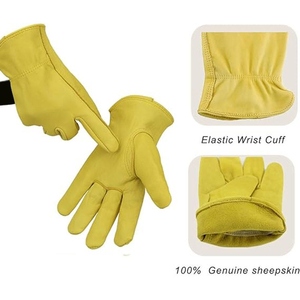 Premium Quality Cowhide Grain Leather Driving <b>Gloves</b> Heavy Duty Industrial Safety Hand Protection Gardening <b>Gloves</b> - Product Image 4