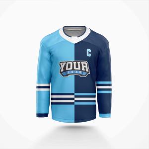 Jersey de Hockey sobre Hielo Profesional, 100% Poliéster, Transpirable, de Secado Rápido, Personalizado, de Primera Calidad, Sublimado - Product Image 1