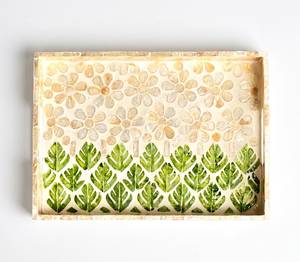 Custom Shape Shell <b>Mosaic</b> MOP Inlay Work Serving Tray Best Design for Arabic Home Decor B2B wholesale Supply - Product Image 5