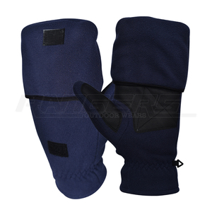 Mitaines convertibles en polaire sans doigts avec rabat, double couche de chaleur pour l'extérieur, gants de camping d'hiver - Product Image 5