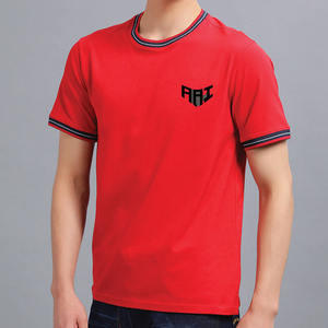 เสื้อยืดคอกลมทรงหลวมโอเวอร์ไซส์สำหรับผู้ชาย ขายส่ง คอริบตัดสี ผ้าฝ้าย สตรีทแวร์ รับผลิตแบบ OEM สกรีนโลโก้ เสื้อยืดพื้นฐานสำหรับฤดูร้อน - Product Image 1