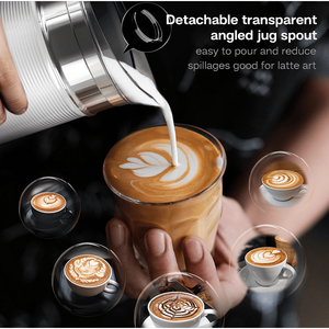 PSM1A WH Montalatte Elettrico 450W, Scalda Latte 300ml, Frullatore per Latte Freddo/Caldo, Cappuccino e Cioccolata Scintillante a 360 Gradi - Product Image 3