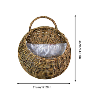 Vietnam Manufacturer Retro Style Rattan Floor Storage Pots Handles Handwoven Eco-Friendly - Product Image 3