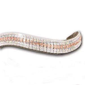 Piedras de cristales transparentes plateadas de 5 filas, banda personalizada de cuero de alta calidad para cejas de caballo en mazorca completa a precio barato, pedido al por mayor - Product Image 6