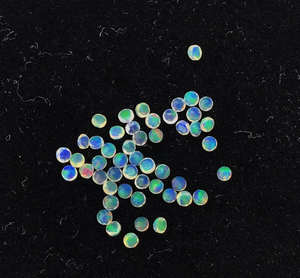 Opale de Welo d'Éthiopie naturelle de 3 mm, taille brillant ronde facettée, pierre précieuse en vrac, opale multicolore pour bijoux, provenant du fabricant indien - Product Image 1