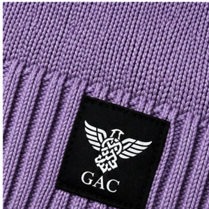 Pull pour homme violet à col zippé style Fair Isle, en tricot jacquard flocon de neige nordique, col montant, décontracté, automne, vente en gros - Product Image 4