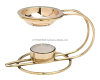 Ensemble de 2 brûleurs à huile pour bougies chauffe-plat et porte-encens, en fer écologique, style moderne artistique et antique, haute qualité, toutes saisons, pour usage aromatique