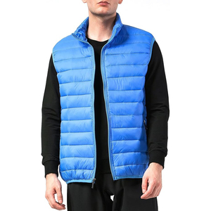 Gilet matelassé sans manches pour homme, bleu roi, isolant, col montant, chaud - Product Image 1