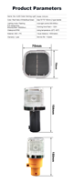 SWLN4 Feu de signalisation solaire 4 LED amélioré - Autonomie étendue de 120H, IP66, Coque ABS+PC, 5 couleurs