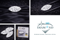Diamant de laboratoire taille marquise, pierre libre, clarté VS2, certifié IGI, couleur blanche, pour bijoux personnalisés