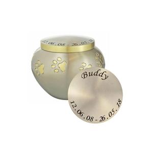 Juego de Urnas Funerarias Purple Odyssey con Banda Dorada con Huella de Pata para Guardar Cenizas, Diseño Personalizable, Precio de Mayorista - Product Image 3