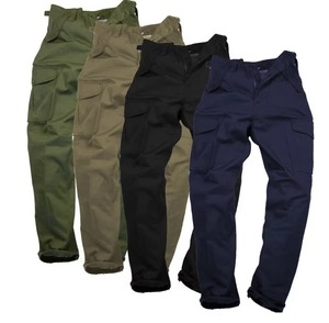 Pantalon cargo décontracté pour homme, taille mi-haute, léger, coupe droite oversize, multi-poches, en coton, vente en gros - Product Image 6