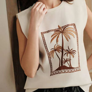 Hand Embroidered Seed Beads <b>Top</b> with Floral Pattern Baptism Occasion Glass & <b>Crystal</b> Material Asian Zen Design - Product Image 1