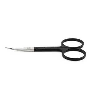 Ciseaux à cuticules professionnels de qualité supérieure, lame argentée, manche noir, outil de manucure, vente en gros OEM, marque privée - Product Image 1