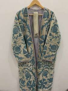 Kimono largo bordado floral Suzani, bata de terciopelo Suzani, chaqueta floral de invierno, chaqueta tipo Duster para mujer, abrigo tipo kimono, regalo para ella - Product Image 4