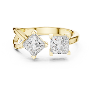 Coral jewels 10K Trending Anillo de compromiso Oro con Moissanite Solitaire para mujer - Product Image 4