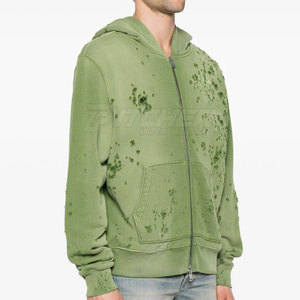 Nuevo Diseño de Sudadera con Capucha para Hombre, Cómoda y con Estilo Desgastado, con Cierre y Costuras Resistentes - Product Image 3