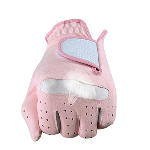 Pink Pu Leather <b>Golf</b> Gloves Breathable Outdoor Sports Women Men Adult Finger Protection - Product Image 4