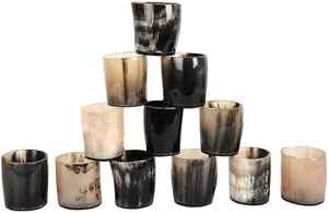 Top Selling High Quality Classic Style Short Horn Glass Indoor Decor Natural Colored Drinking Tankard for Beer Glasses - Product Image 4