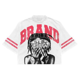 T-shirt personnalisé pour homme Hip Hop |   T-shirt court ample en molleton français |   T-shirt imprimé en gros, streetwear surdimensionné, Ropa de Hombre D - Product Image 2